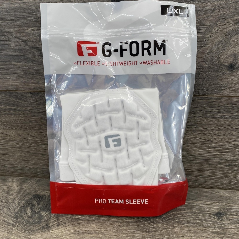 G-Form Pro Team Sleeve Elbow Guard Adult L/XL White Lightweight Flexible Pad